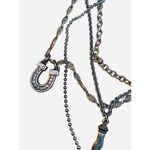 John Wind Maximal Art Multi Chain & Charm Vintage Necklace… Rare! - Picture 2 of 16